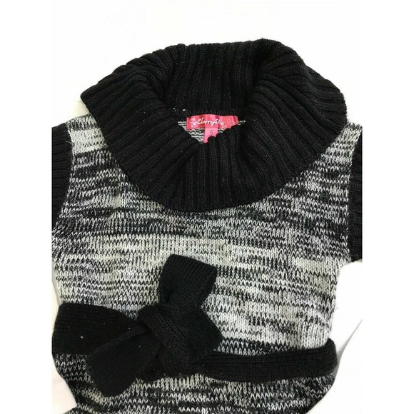Cherry Stix Girls Black Belted Sweater size 5 Orig.$39 NWT - Picture 2 of 9
